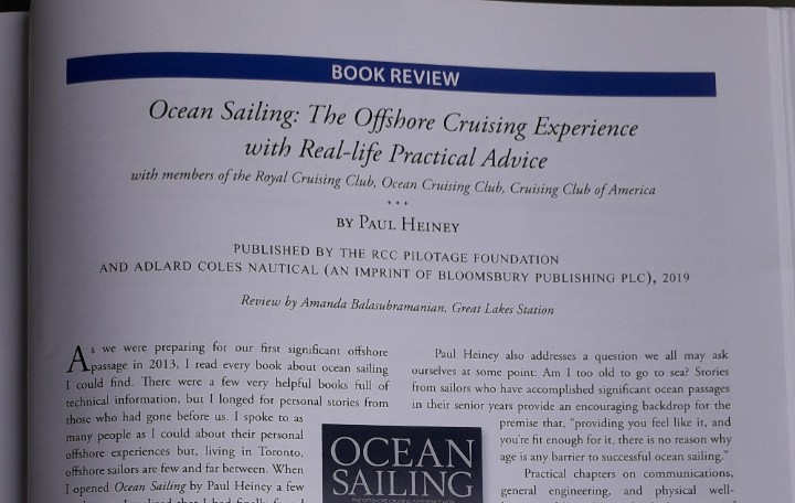 Ocean Sailing reviewed in the CCA journal