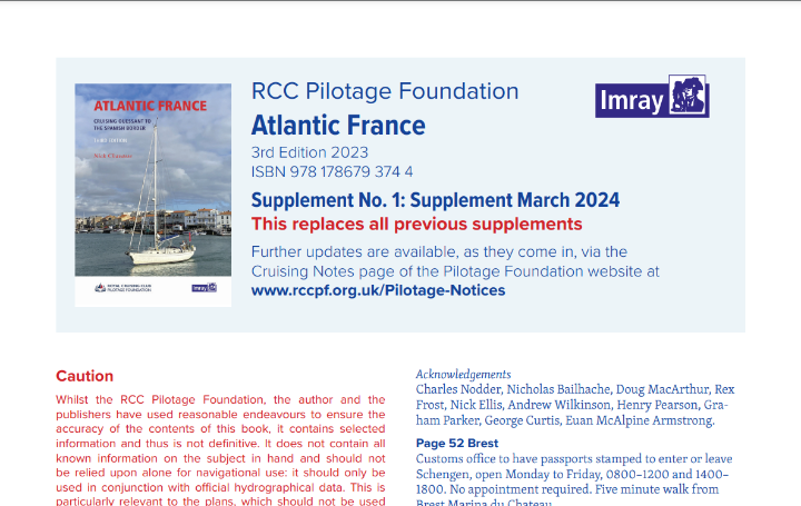 New supplement for Atlantic France