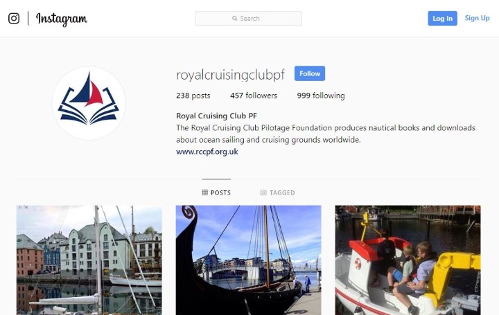 Royal Cruising Club Pilotage Foundation Instagram account
