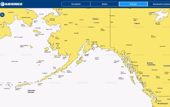Aleutian Islands and Alaska to Vancouver Island  including British Columbia